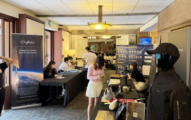 CivAsc exhibition space at a Stanford event